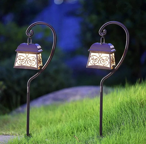 Smartyard 22 inch Hanging Solar Lights Multipurpose Shepherd Hook 4-Pack
