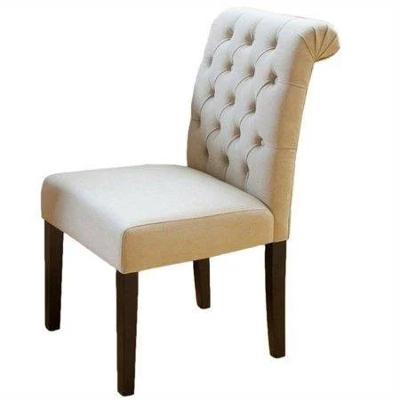 Noble House Stanley Dining Chairs in Ivory (Set of 2) - 37.4 x 21.85 x 28.15 inches