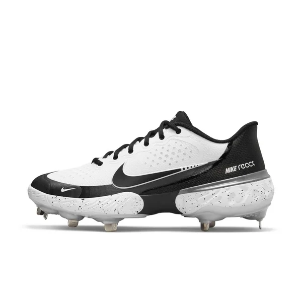 Nike Men's Alpha Huarache Elite 3 Metal Baseball Cleats - White