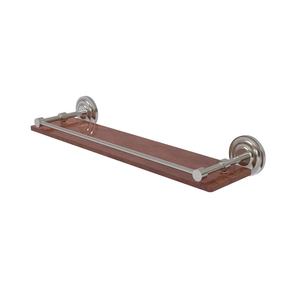 Allied Brass Que New Collection 22 inch Solid IPE Ironwood Shelf with Gallery Rail