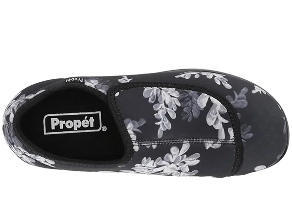 Propet Women's Cush N foot - Size: 8, Black Floral
