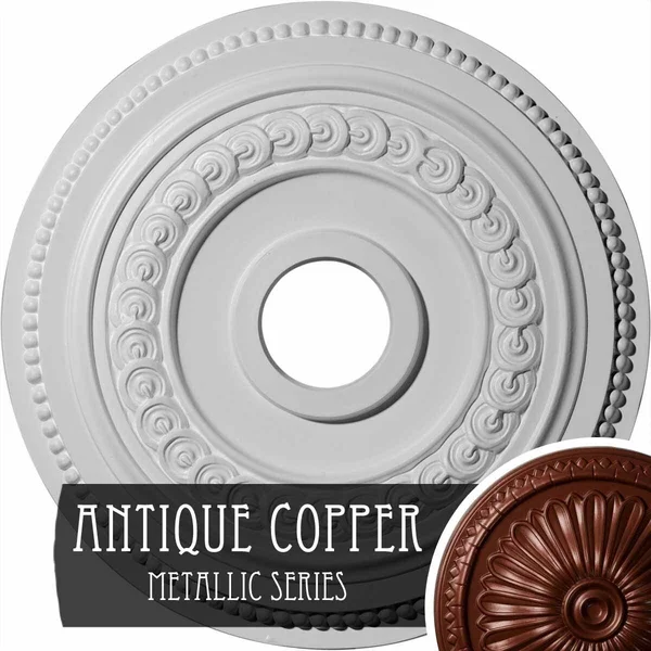 18x22OD x 3 3/8x22ID x 7/8x22P Oldham Ceiling Medallion (Walnut) - Brown