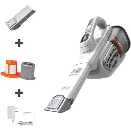 Black+decker Dustbuster Handheld Vacuum - Cordless, AdvancedClean+, White (hhvk320j10)