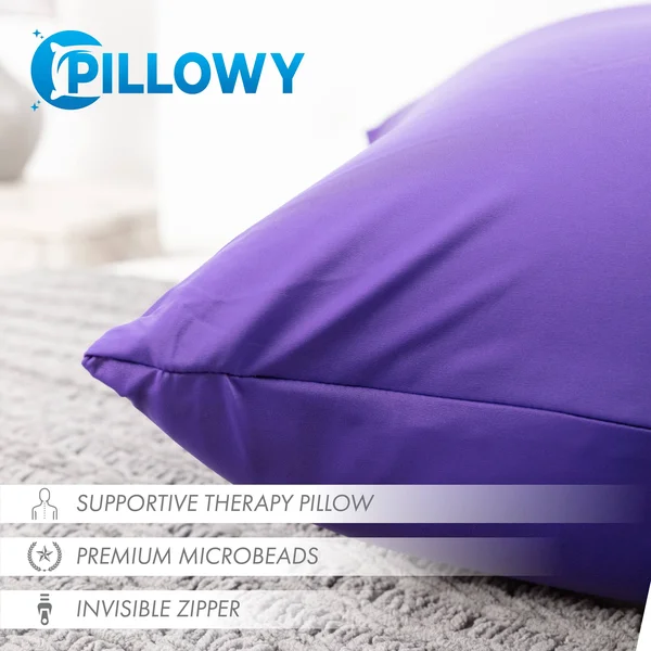 26x22 x 26x22 Throw Pillow Cozy Soft Microbead: 1 PC, Dark Lavendar