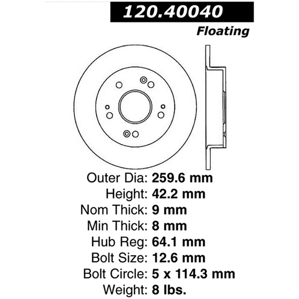 StopTech Sport Cross Drilled Brake Rotor - Left 128.40040L