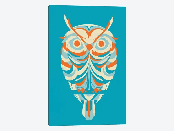 Jay Fleck Canvas Art Prints - Red Eyes ( Animal Art > Birds > Owls art)