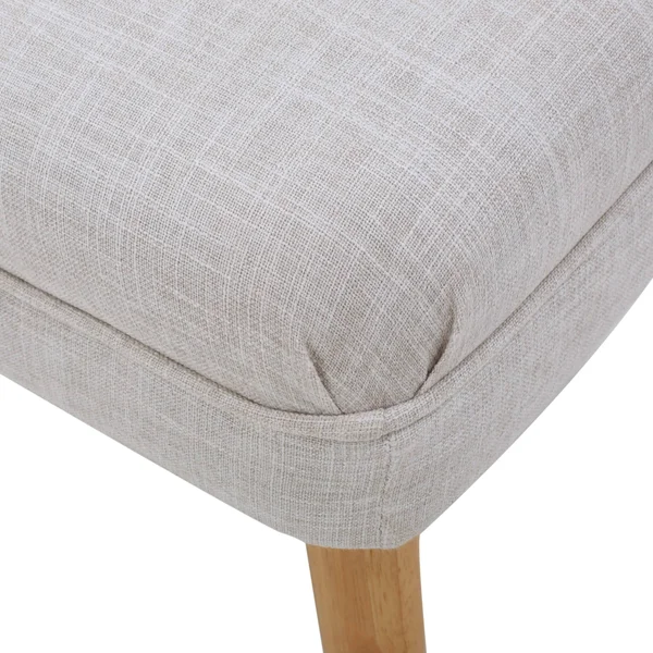 Dumont Mid Century Modern Fabric Ottoman - Light Gray - Grey