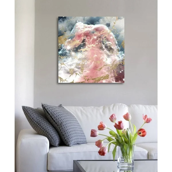 Oliver Gal &A Galaxy Dream& Abstract Wall Art Canvas Print - Pink, Gold (43 x 43)
