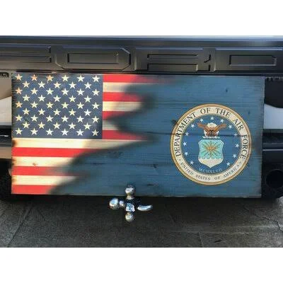 Air Force Wooden American Flag Wall d?cor Millwood Pines
