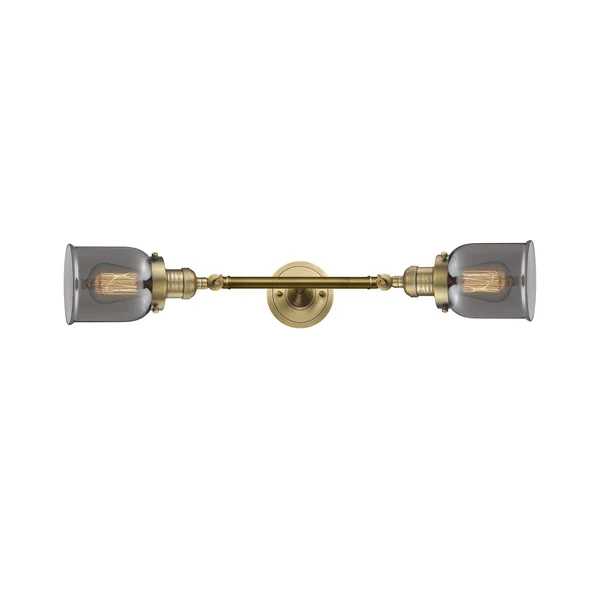 Innovations Lighting Small Bell 2 Light Bath Vanity Light 208L Bb G53 (Brass)