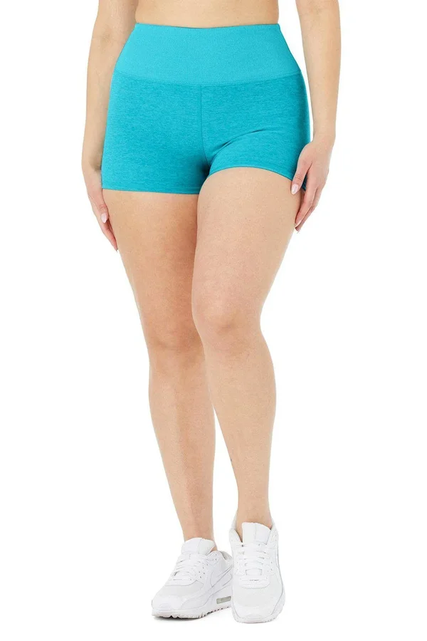 Alo Yoga - Alosoft Aura Short in Bright Aqua Heather, Size: Xs