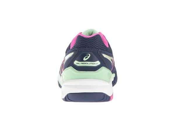 Asics Women`s GEL-Resolution 7 Tennis Shoes Blue and Pink Glow - Size: 6