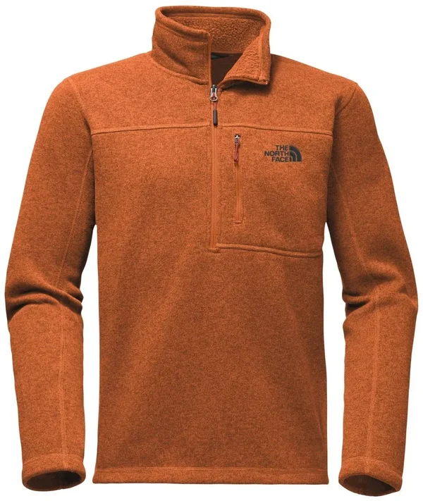 The North Face Gordon Lyons 1/4 Zip Jacket - Men's Autumnal Orange Heather, L
