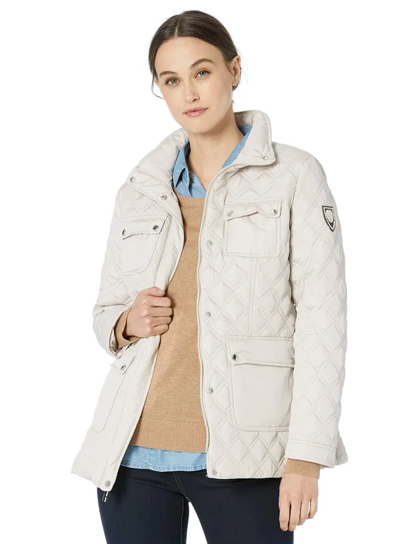 Vince Camuto 28x22 Quilted Jacket - MD (US 8-10) One Size, Beige
