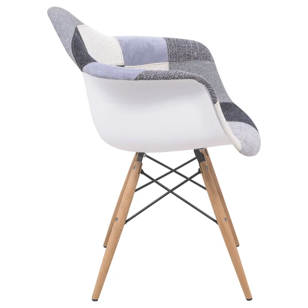 LeisureMod W24GRT2 Willow Fabric Eiffel Accent Chair - Set of 2
