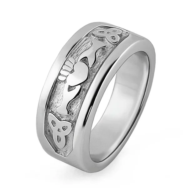 Unisex Silver Claddagh Ring US-CLAD38, 12
