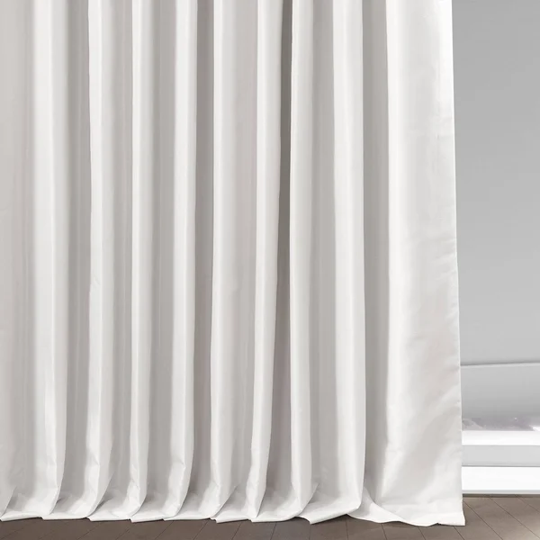 Exclusive Fabrics & Furnishing Blackout Extra Wide Vintage Textured Faux Dupioni Curtain PANEL - Green