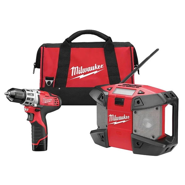 Milwaukee 2492-22 M12 Combo Kit 3/8-Inch Drill Driver & Radio