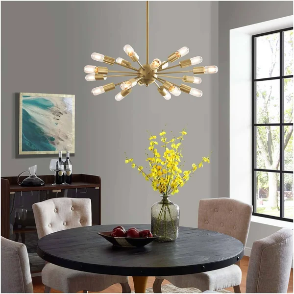 Modway Resolve Brass Pendant Chandelier