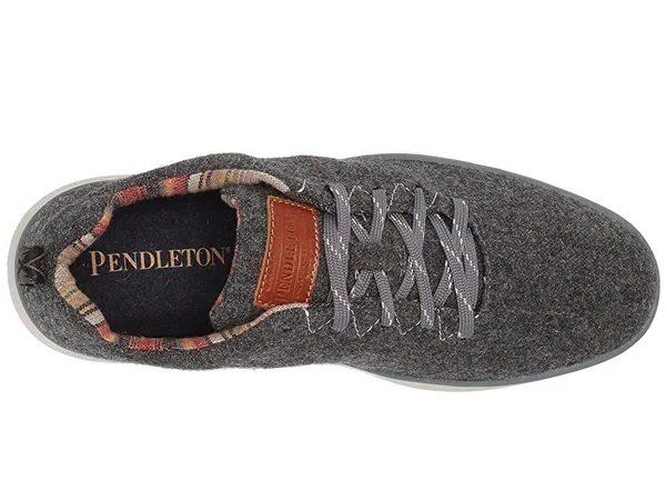 Pendleton Wool Women's Lace-Up Water-Resistant Wool Sneaker Gray Heather - 10.5 Medium