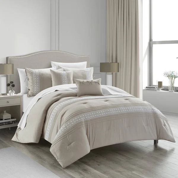 Chic Home Brice 9 Piece Comforter Set - Queen - Blush
