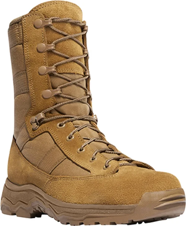 Danner Men's Reckoning Hot 8x22 Combat Boot, Size: 15, Coyote Full Grain Leather/Nylon