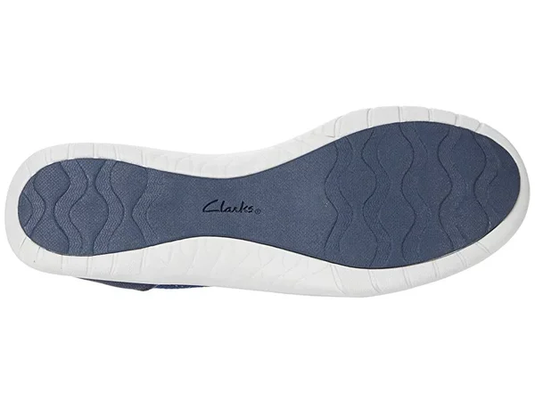 Clarks Adella Blush Women's Shoes Navy Textile : 6 B - Medium
