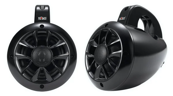 Noam N4 - Pair of 4x22 2-Way Wakeboard Mountable Speakers, Marine Grade Waterproof Construction for UTV, Boats, ATV Golf Carts a