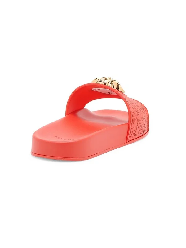 Versace Women's Palazzo Pool Slides - Bright Green - Size 6.5 Sandals