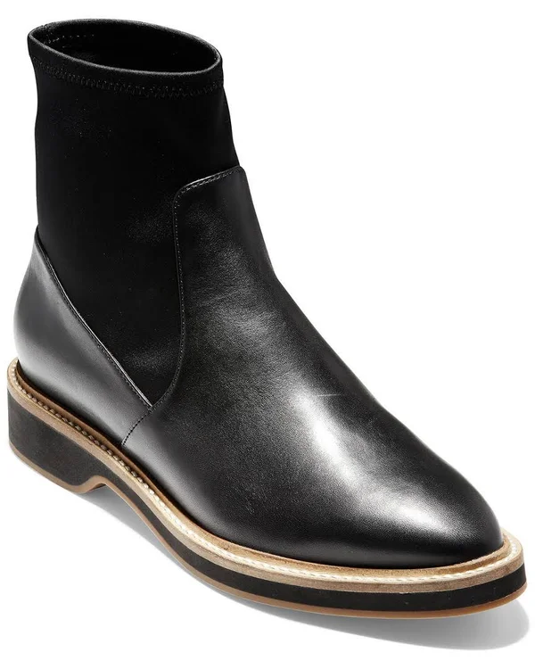 Cole Haan Go-To Leather Bootie, 5, Black