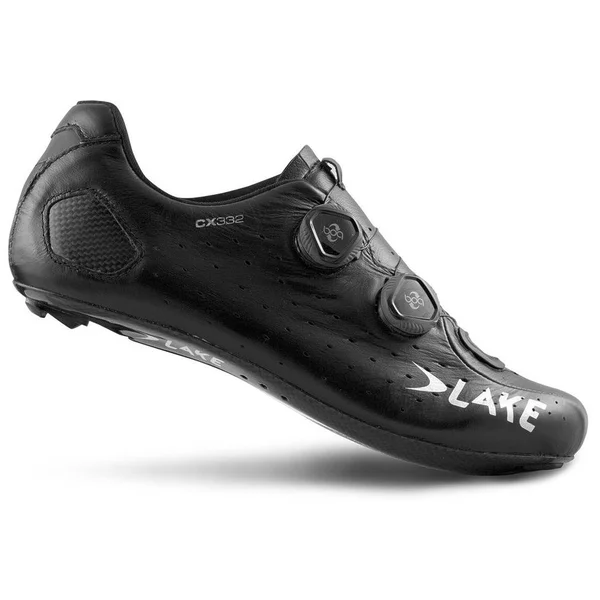Lake CX332 Cycling Shoe - Men's Black/Silver - 44.0