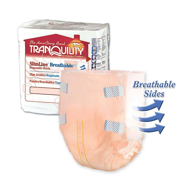 Tranquility Slimline Breathable Brief - Large, 96/Case