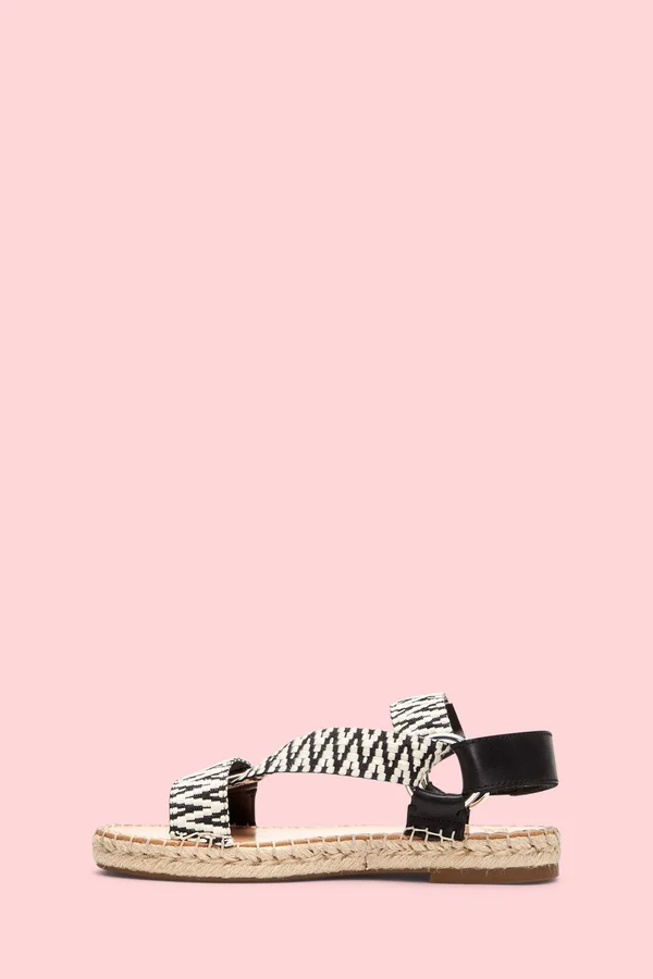 Frye & Co. Black/White Kole Sandals