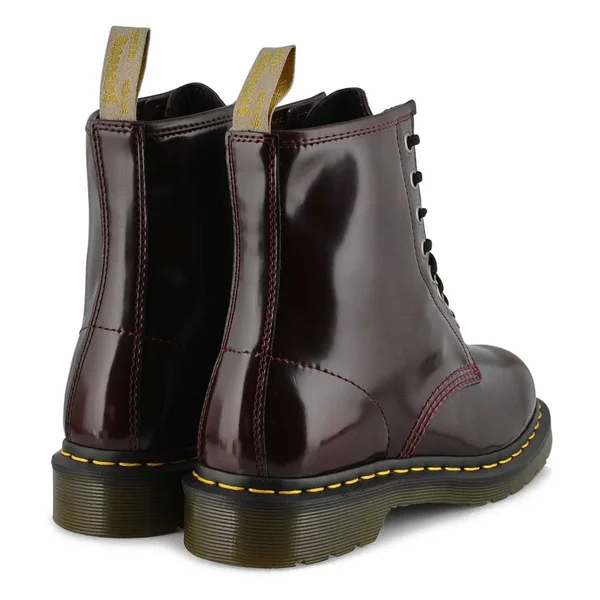 Dr Martens Vegan 1460 Cambridge Brush 8 Eye Boots - Cherry Red