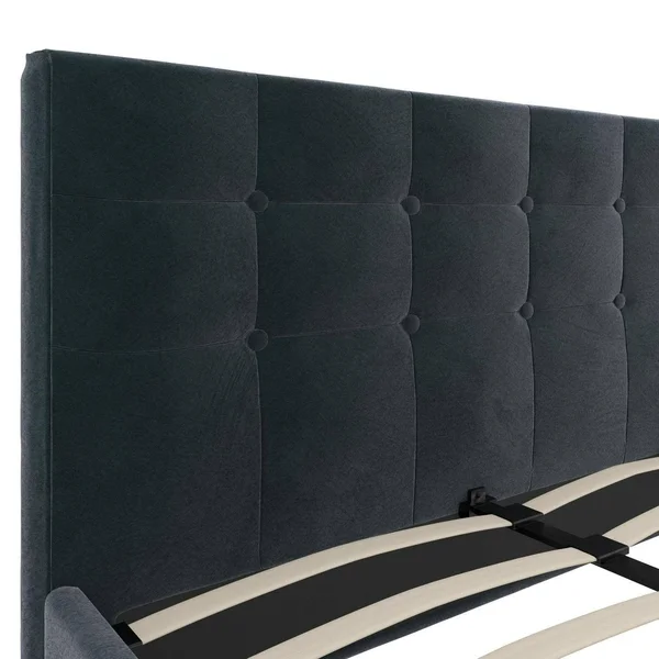 DHP Rose Upholstered Bed - Blue Velvet, Queen