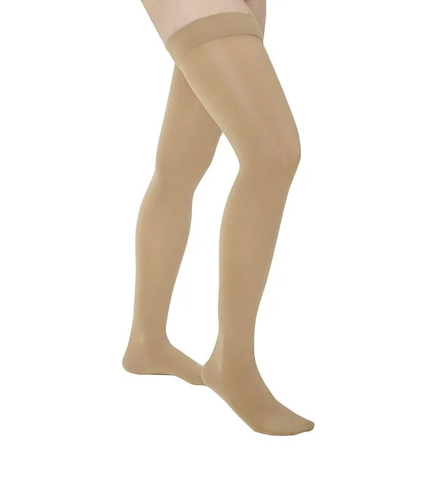 Mediven Comfort, 30-40 mmHg, Thigh High w/ Silicone Top-Band, Closed Toe Ebony, V-Petite