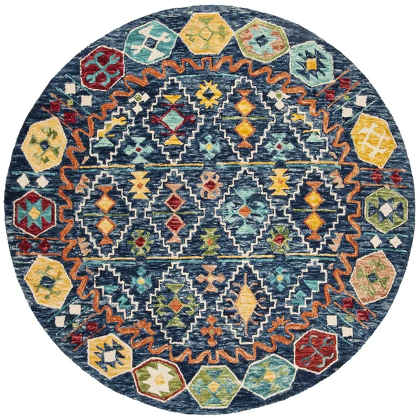 Safavieh Aspen APN501A 4&0x22 x 6&0x22 Navy, Gold Area Rug