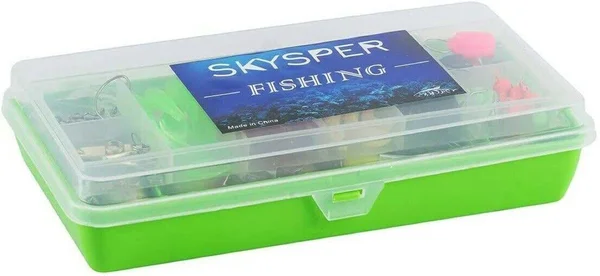 SKYSPER Fishing Lures Set with Tackle Box, Saltwater Freshwater Lures Including Spinners, Soft Plastic Worms, Crank Bait, Jigs