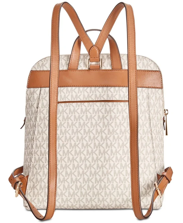 MICHAEL Michael Kors - Rhea Medium Slim Logo Backpack, Brown, One Size