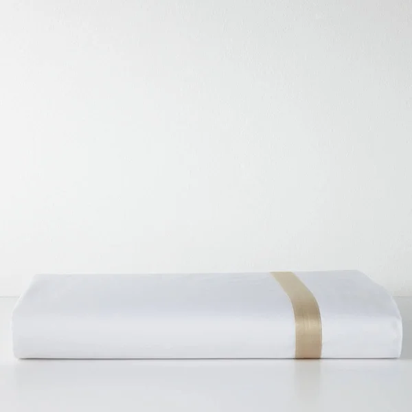 Matouk Lowell Flat Sheet, Full/Queen - Chocolate