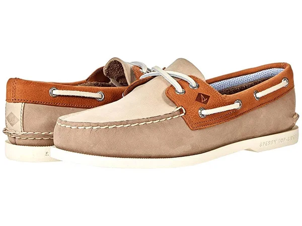 Sperry A/O 2-Eye Plushwave Tri-Tone Men's Shoes Tan Multi : 9.5 M (D)