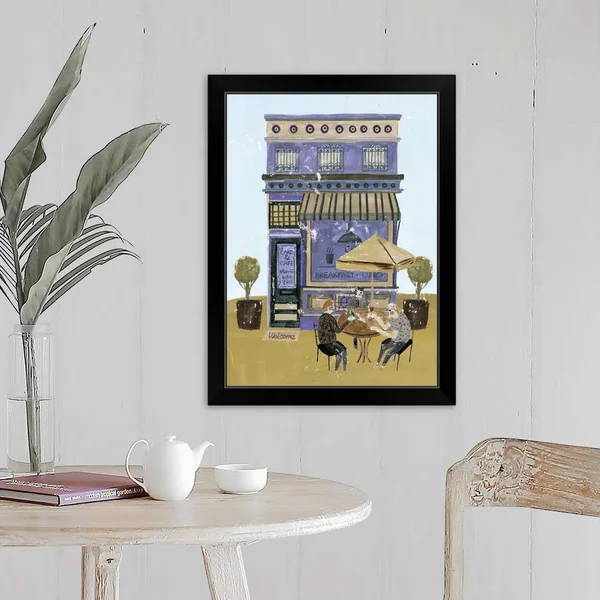 Local Cafe II, Black Framed Wall Art, 18x24, Great Big Canvas