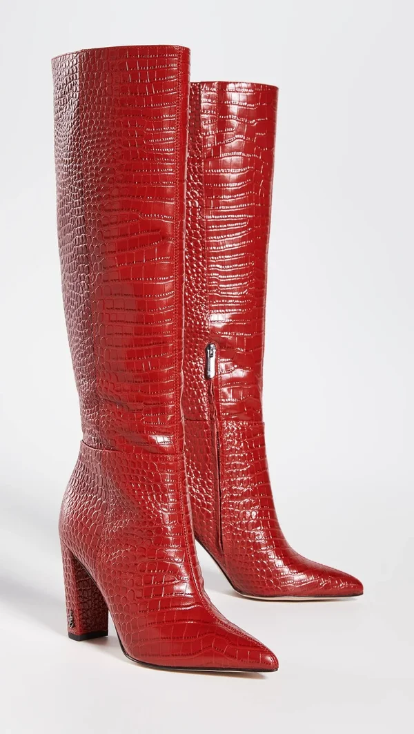 Sam Edelman Raakel 2 Boots Red Croc 5.5