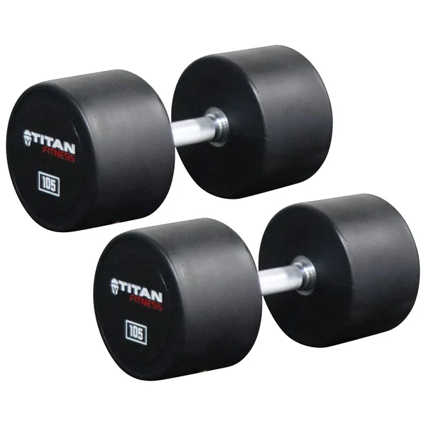 Titan Urethane Dumbbells - 105 lb, Pair