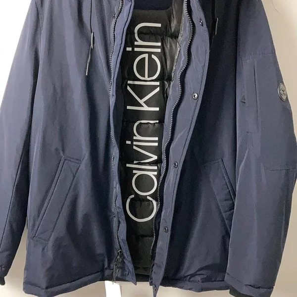 Calvin Klein Men's Snorkel Jacket with Faux-Fur Trim - Rich Indigo