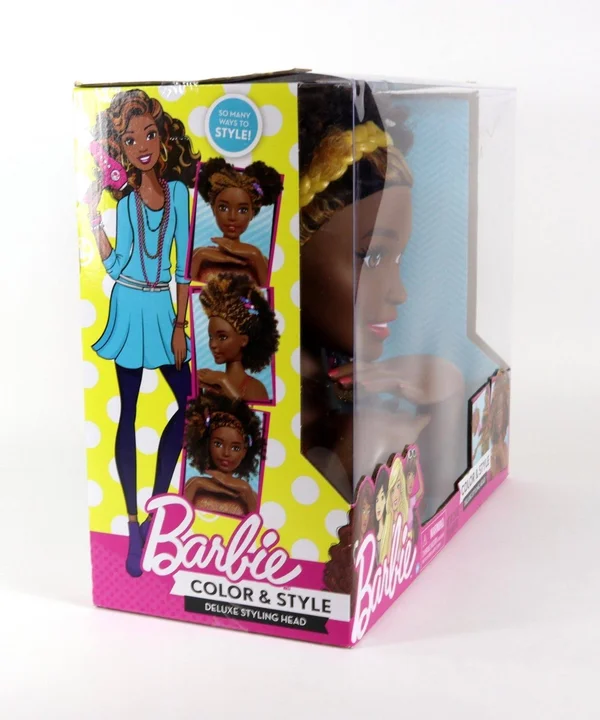 Barbie Color & Style Deluxe Styling Head - Curly Hair - Black