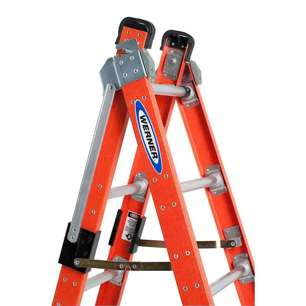Werner 7806 Combination Ladder, 6 ft., IAA, Fiberglass