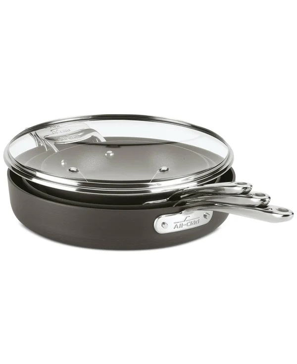 All-Clad Essentials Nonstick 4-Piece Skillet Set