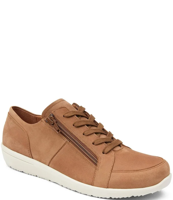 Women's Vionic Abigail Lace Up Sneaker Wheat Nubuck 7 M