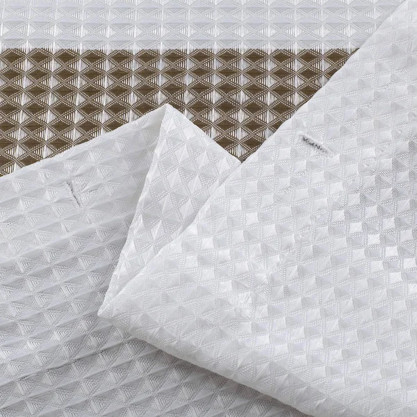 Dainty Home Ombre Waffle Weave Fabric Shower Curtain Taupe